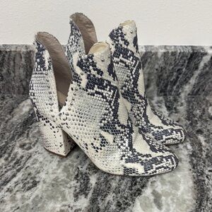 Steve Madden Snake Print Ankle Boots
